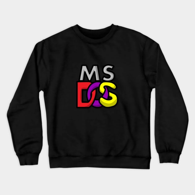 MS DOS Crewneck Sweatshirt by cryptogeek